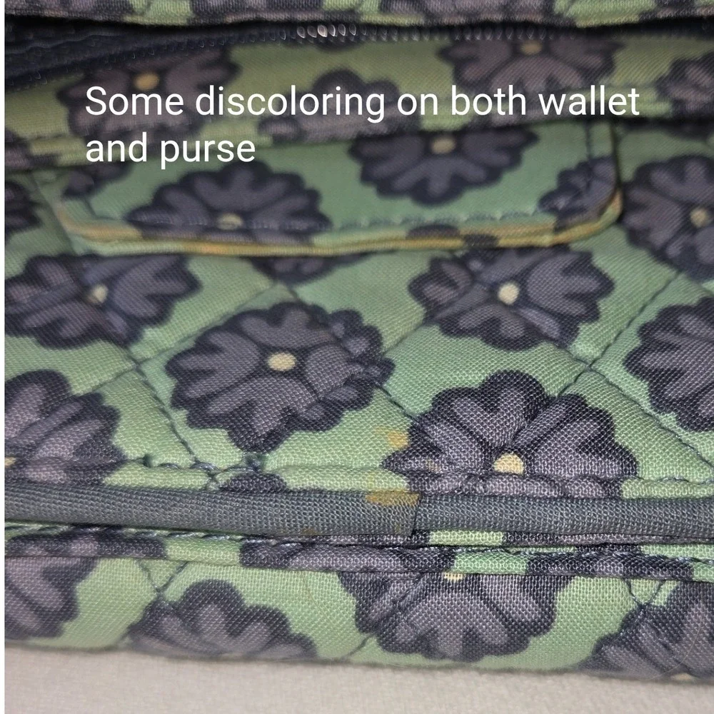 Vera‎ Bradley Hipster Purse & Wallet Set Green Nomadic Blossoms